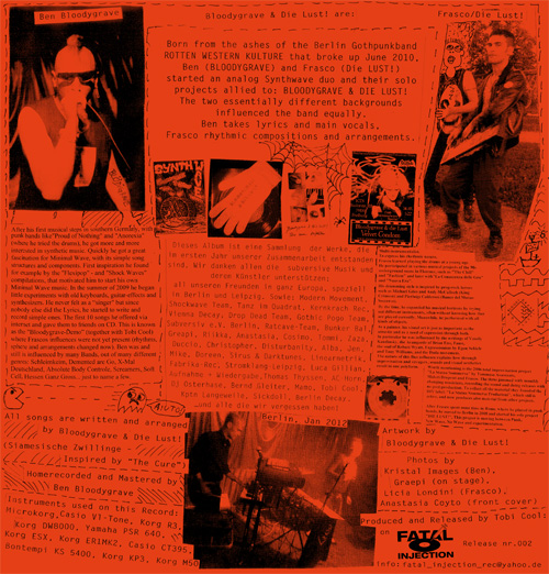 bloodygrave & die lust! frasco minimal synth punk bloodlust wave berlin